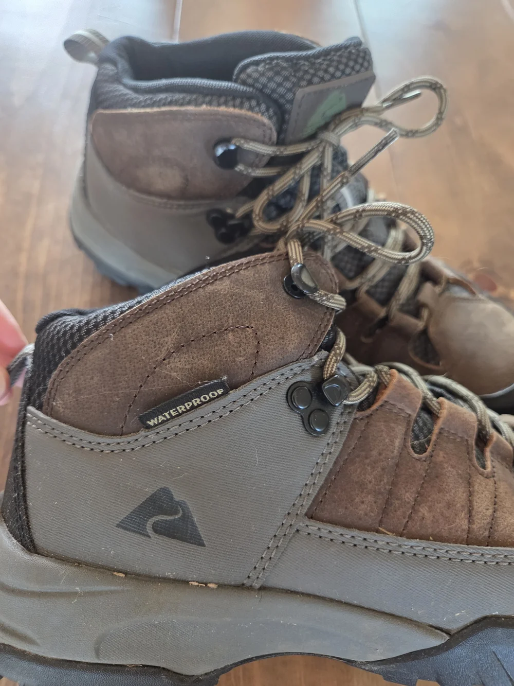 Ozark Trail Brown and Black Men's Hiking Boots